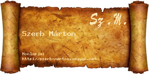 Szerb Márton névjegykártya